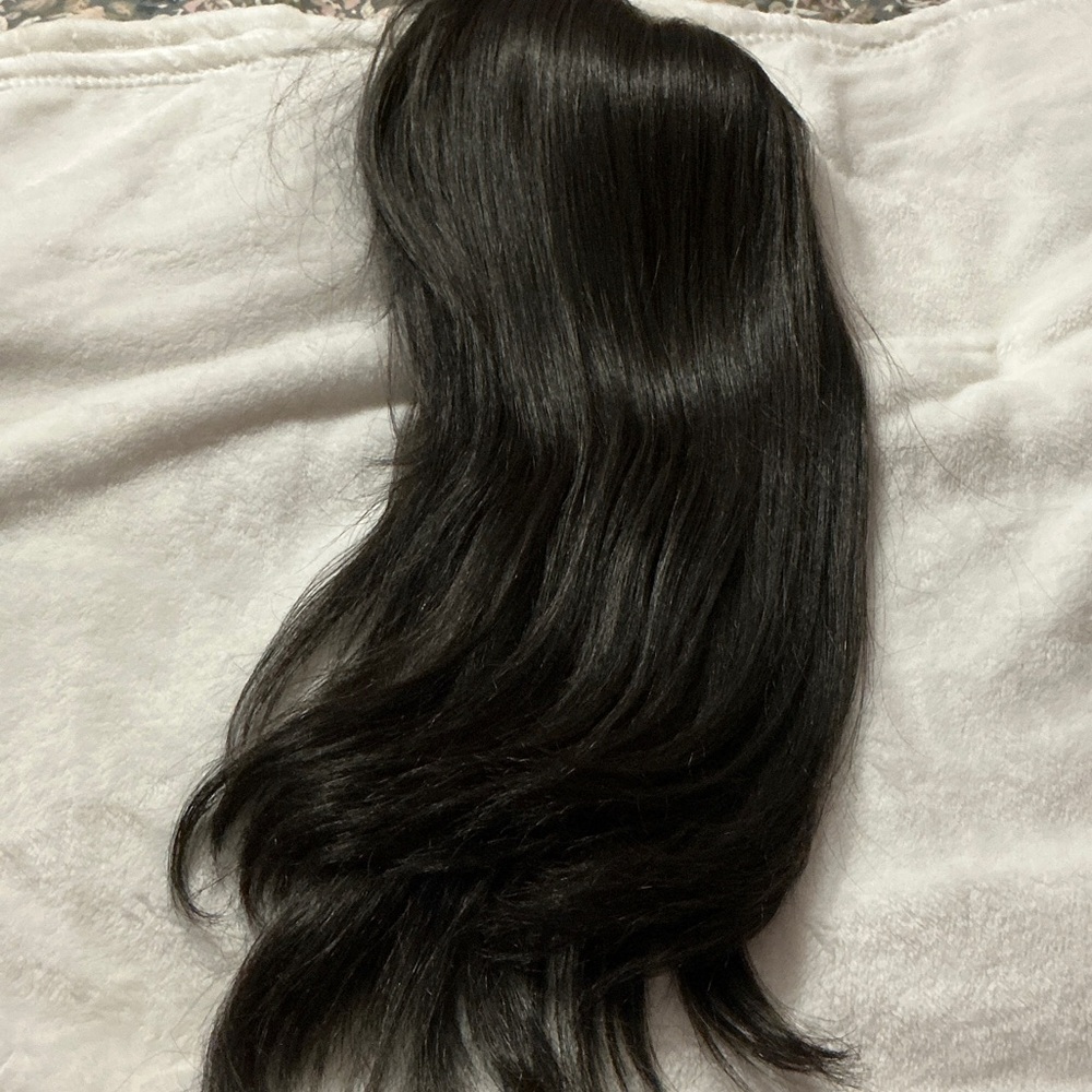 Natural Black Long Straight Women's Hairpiece Wig